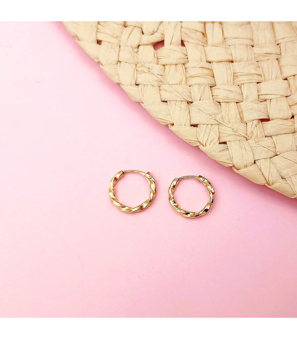 Créoles Torsadées Or Jaune 18 K 12 MM
