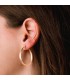 Ear Cuff Oro 18K Sand Twist | pendiente de oreja | pendientes de aro pequeños | piercings de oreja, helix, ajustador