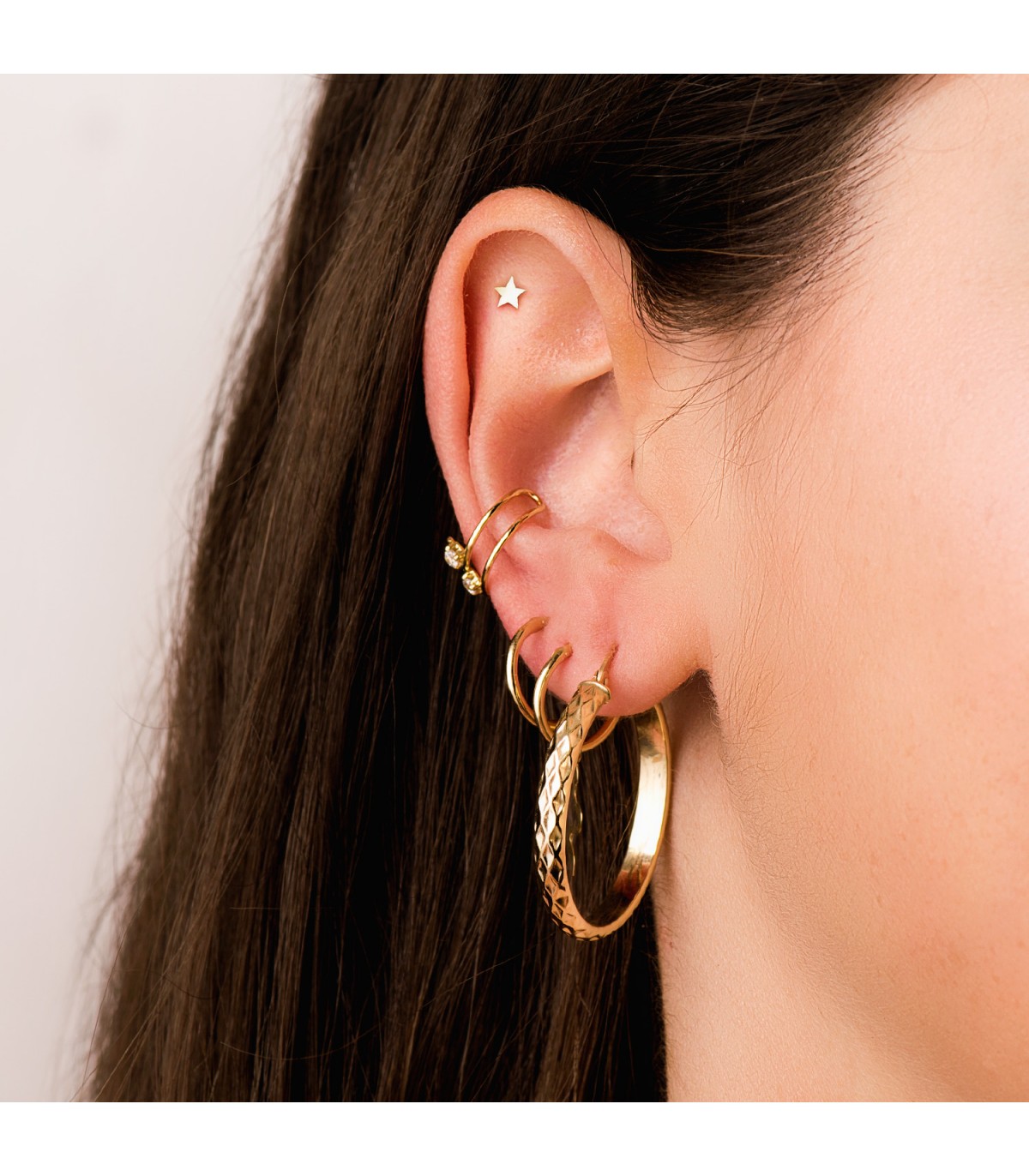 Ear Cuff Or 18K Sand Zircon