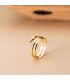 Anillo de oro serpiente entrelazada joyas mujer 18 kilates Rubí