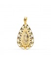 Médaille Goutte Notre Dame de Guadalupe Mexique Or 18K 18mm