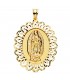 Medalla Cerco Virgen de Guadalupe México 18K 42mm - comprar joyas online