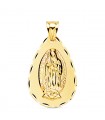 Guadalupe México Oro 18K 36mm Gota tallada