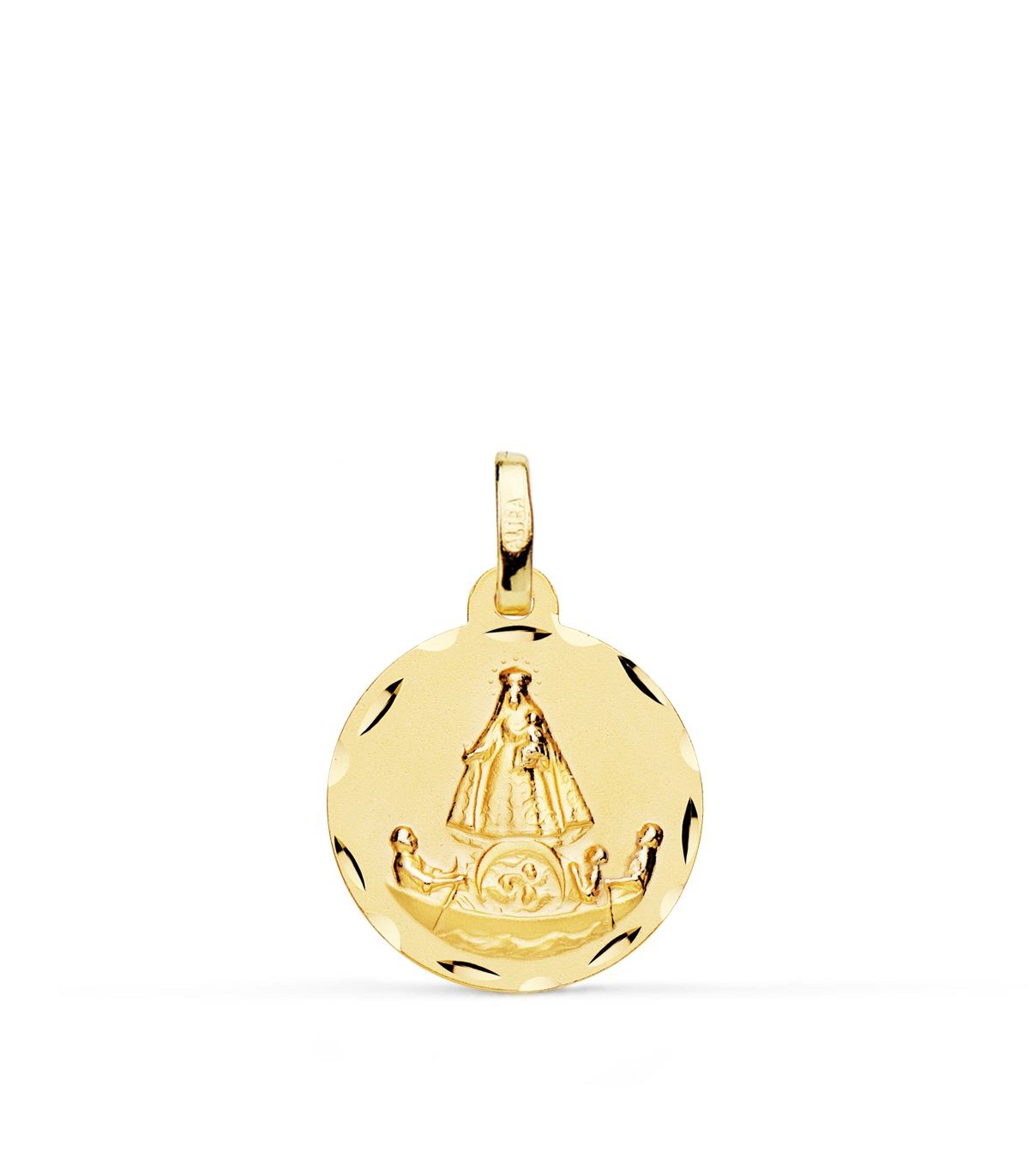 Médaille Notre-Dame Charité du Cuivre Cuba Or 18k 16mm Facettée