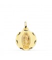Médaille 18K Notre Dame de Guadalupe Mexique 18mm Facettée