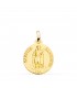 Medaglia Sant'Espedito Oro 18Kt 18mm satinata, patrono delle cause urgenti e impossibili.