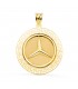 Medalla Estrella Oro Amarillo 18K 27 mm Greca - Colgante con grabado
