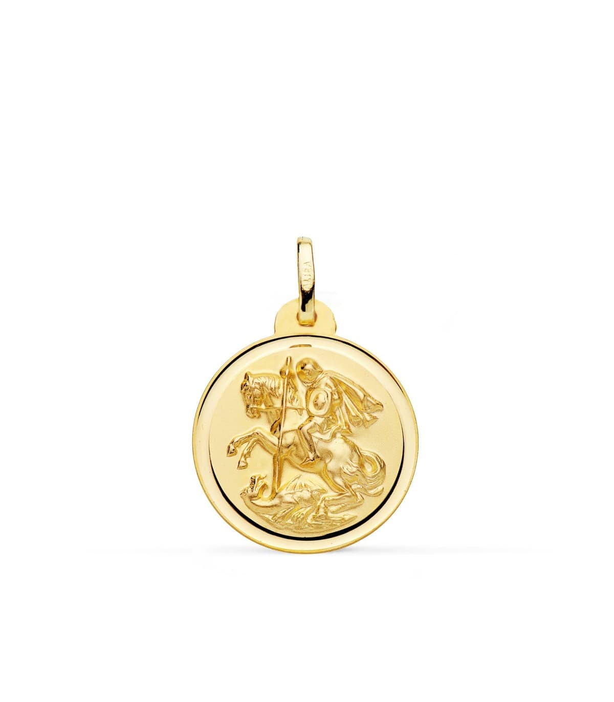 Médaille Saint Georges 18K 20mm Biseauté