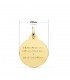 Dorso Medalla San Judas Tadeo Oro 18K 20mm
