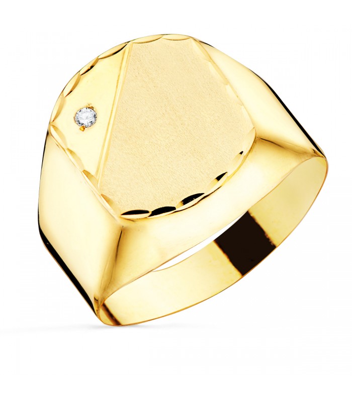 Alda Joyero, joyería online | Sello Oro Hombre Alan 18K Circonita | joyas personalizadas