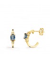 Orecchini a cerchio Paradise Acquamarina oro giallo 18kt