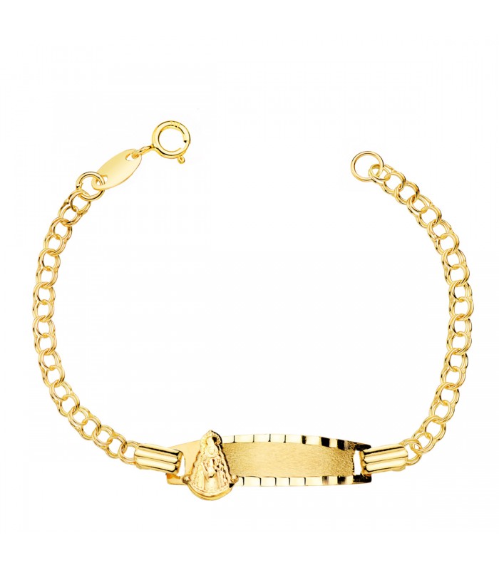 Gourmette Bébé Or 18K Vierge du Rocio 12cm