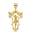 Colgante Cristo Cruz Oro Amarillo 18 K 77 MM