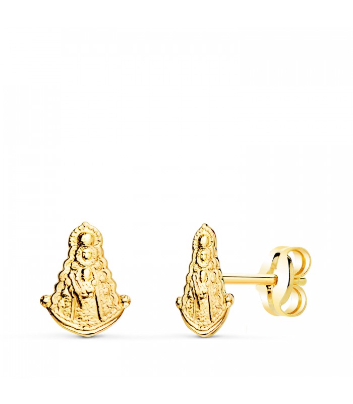 Religiöse Ohrstecker Madonna, Motiv 7 × 6 mm Jungfrau Maria, aus 750er Gelbgold | Ohrringe & Ohrschmuck