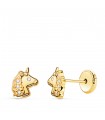 Boucles d'oreilles Licorne Or Jaune 18K Zircons