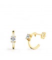 Aros Paradise Glam Circonita Oro Amarillo 18K