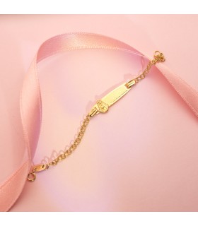 Esclava para bebé en oro amarillo 18k con Virgen del Rocio