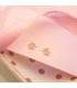 Orecchini bambina anallergici con smalto rosa, forma di stelle
