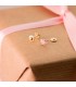 Pendientes bebé con mariposas y cierre de rosca, oro amarillo 18K