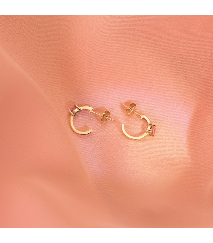 Créoles Paradise Glam Rose Or Jaune 18K