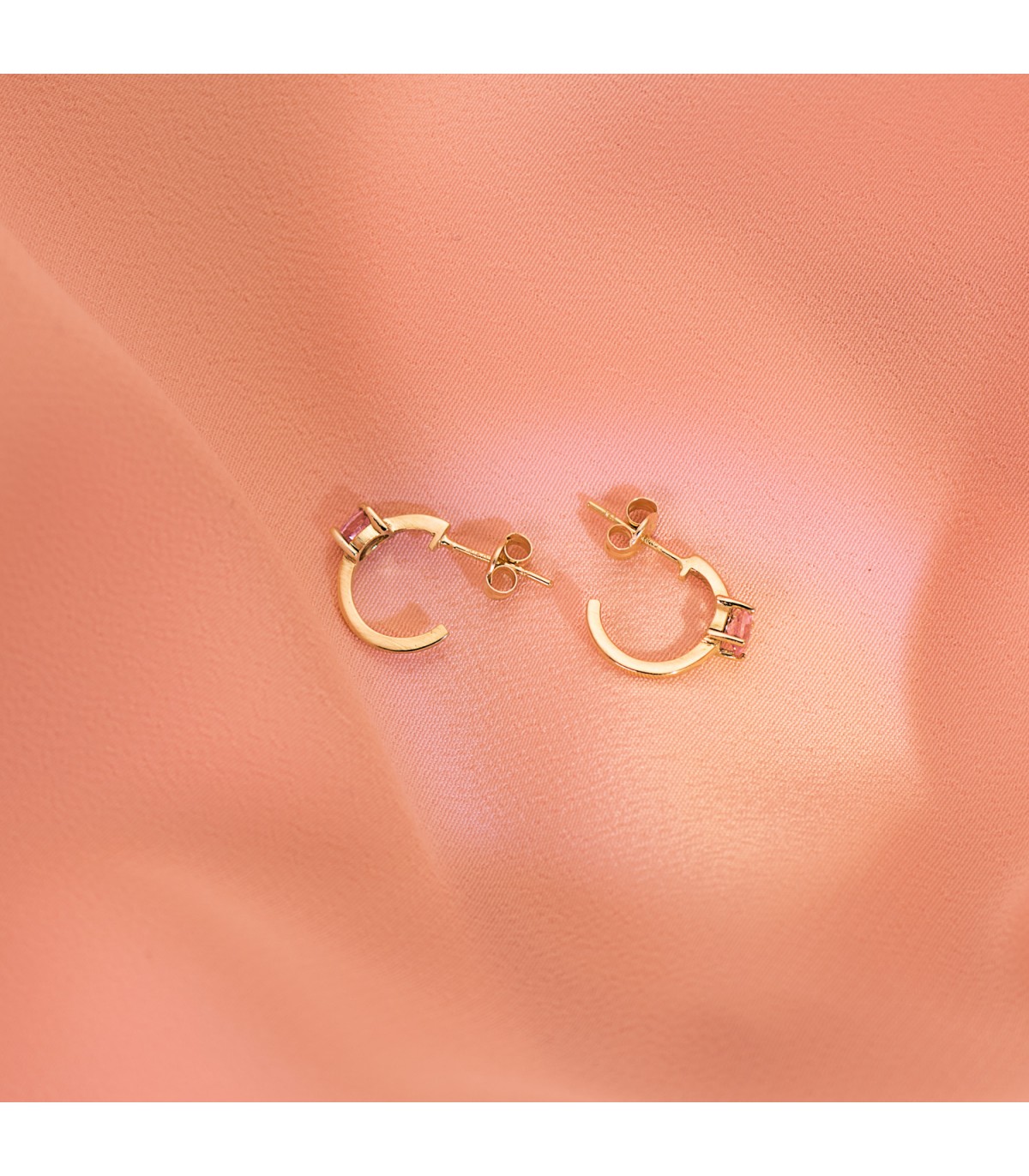 Créoles Paradise Glam Rose Or Jaune 18K