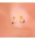 Pendientes de aros de oro con zafiros
