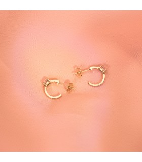 Orecchini a cerchio con Cubic Zirconia pietra preziosa - Paradise Glam 10mm