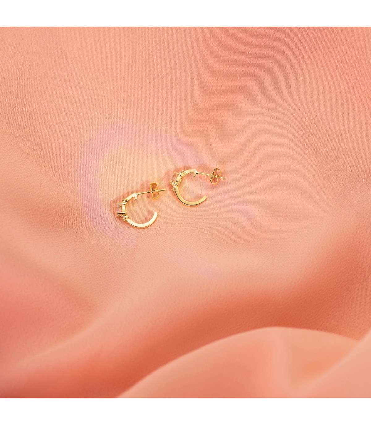 Créoles Paradise Zircon Or Jaune 18K