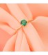 Anello solitario verde in oro giallo 18 carati - Anelli da donna con pietre colorate