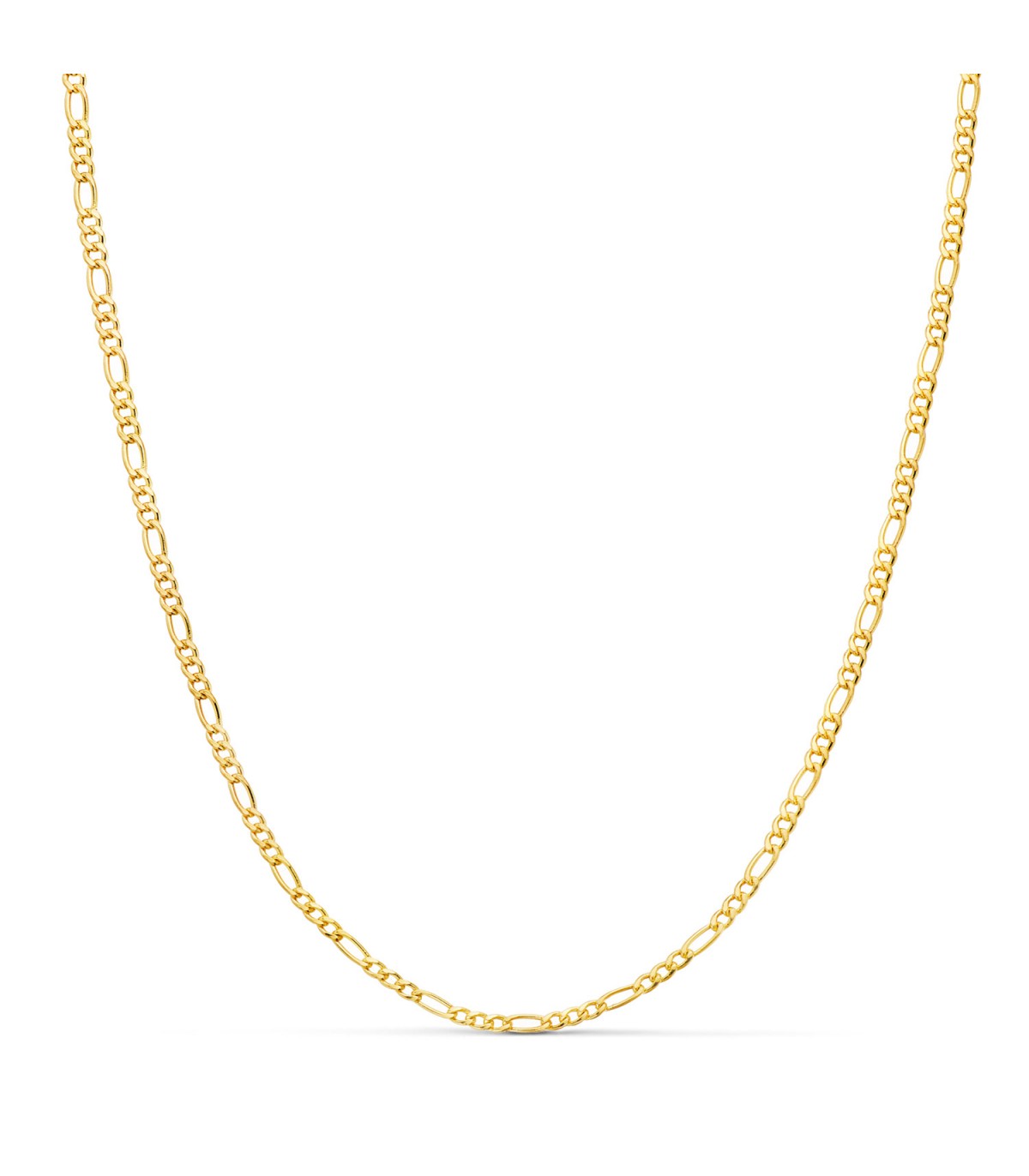 Catena Maglia 3+1 Figaro Oro giallo 750. Unisex da Donna, Uomo, Bambini. Creata e prodotta in Italia.