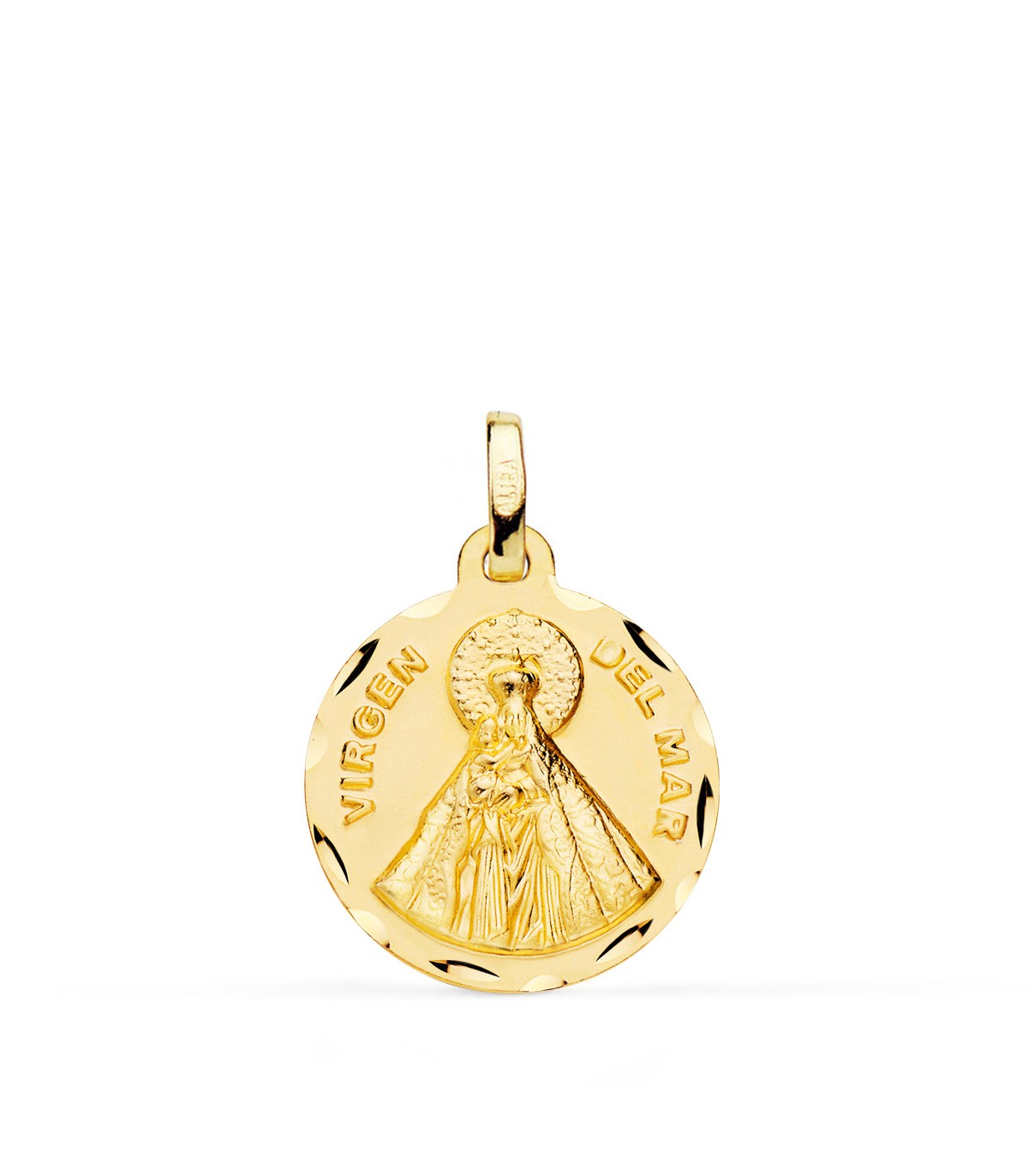 Medalla Virgen del Mar tallada 18mm