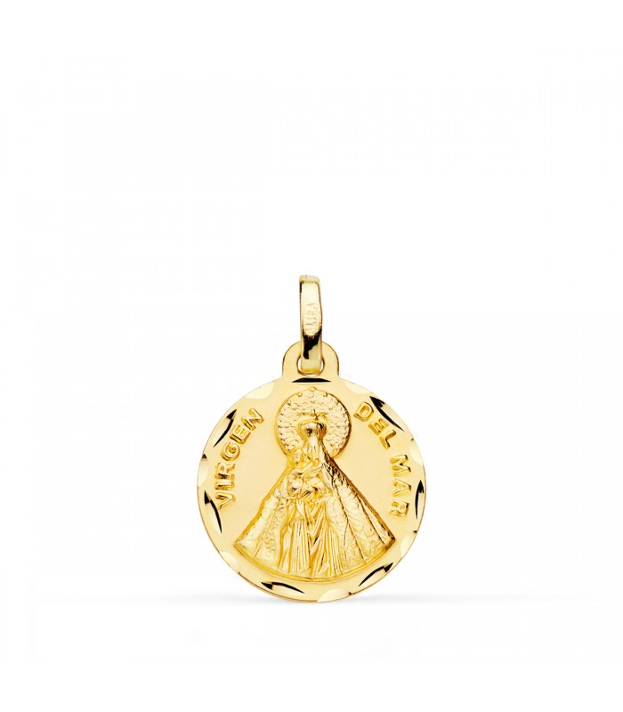 Médaille Vierge del Mar Sculptée 18K 16mm