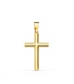 Cruz lisa Oro 18K 21 mm
