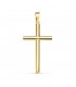 Croix avec bâton Lisse 18K 29 mm - Cadeau religieux pour enfants, homme et femme
