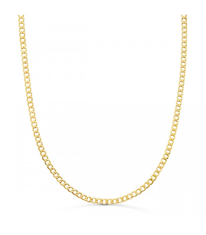 Cadena de oro amarillo 18 ktes barbada