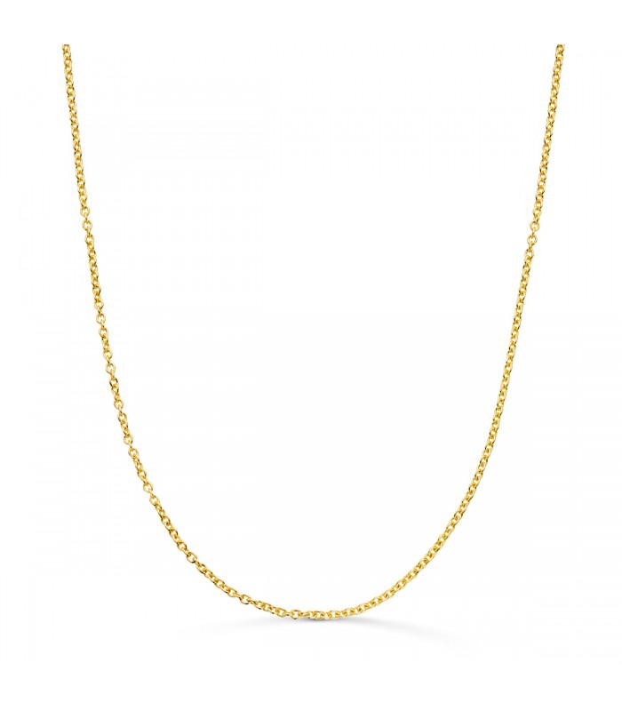 Cadena de oro amarillo 18 ktes para mujer Rolo - Alda Joyeros, joyería online.