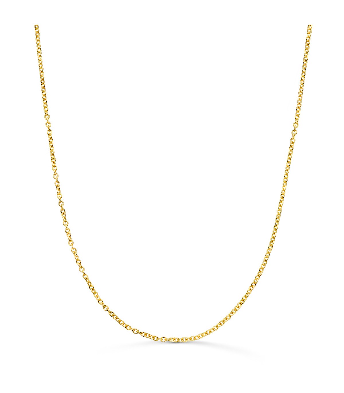 Cadena de oro amarillo 18 ktes para mujer Rolo - Alda Joyeros, joyería online.