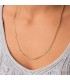 Chaîne en or jaune avec maille gourmette cubaine, 60 cm x 2,5 mm - Collier chaîne 750/1000.