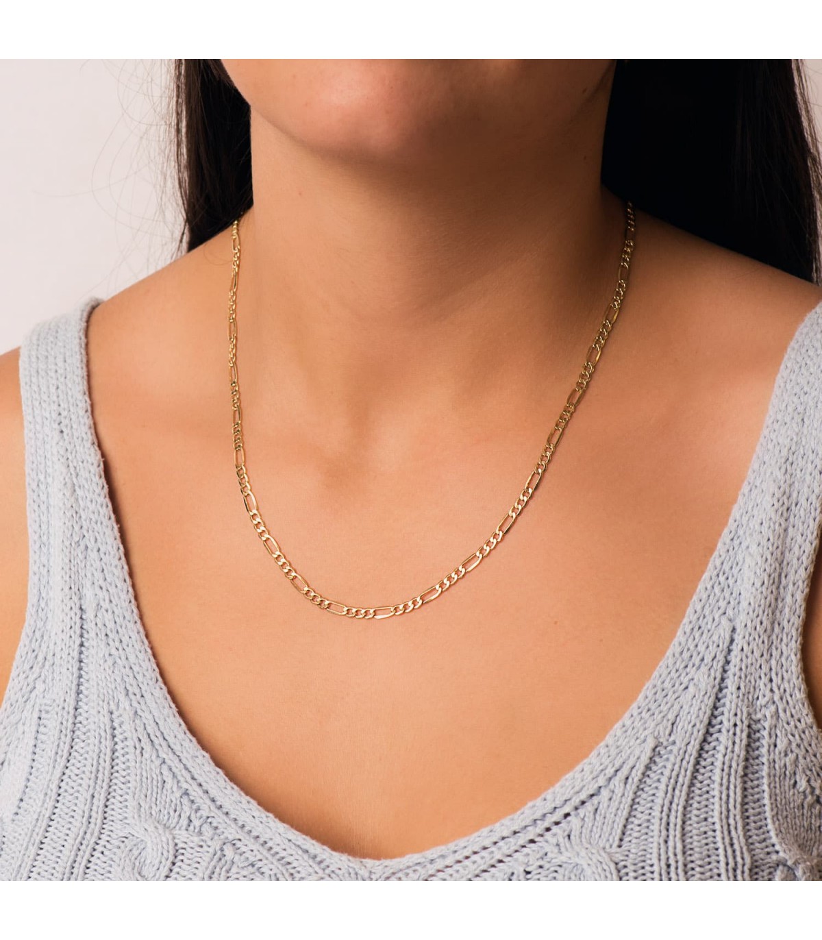 ALDA JOYEROS, joyería online | Cadena Fígaro Oro Amarillo 18K 3.5 mm 50cm | comprar joyas de hombre on line