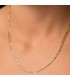 Collana con catena figaro di 3.50 mm e 50 cm · Catene per donna e uomo · Collana Maglia alternata oro giallo
