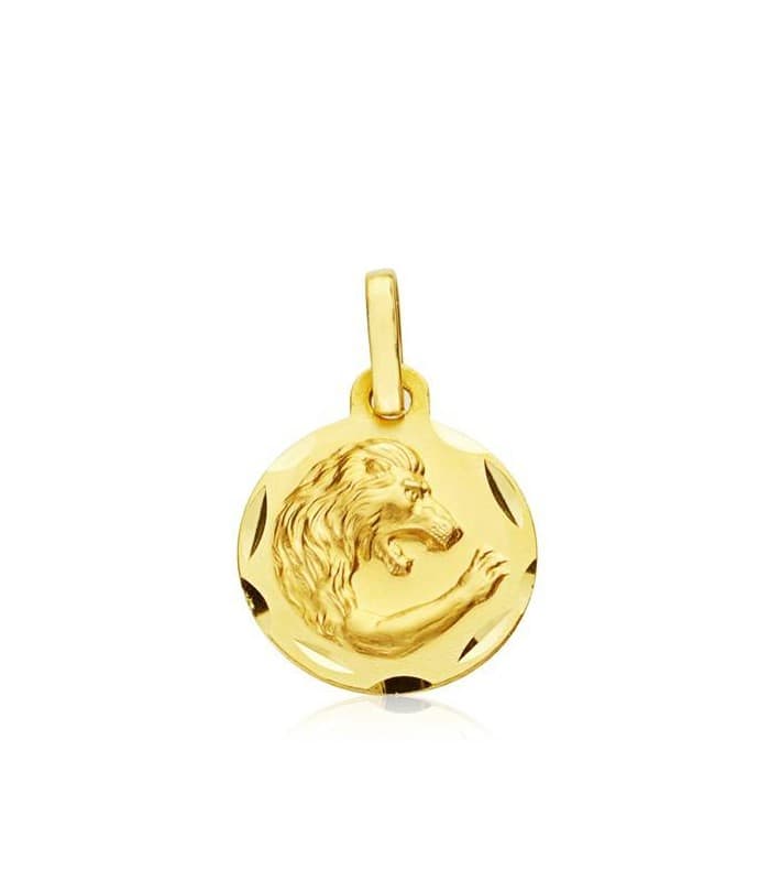 Colgante Horóscopo Leo tallado 18 Ktes 13mm