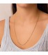 cadenilla para mujer - Cadena Oro 18K 3x1 2.5 mm 60cm