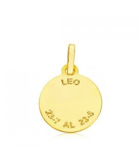 Colgante Horóscopo Leo tallado 18 Ktes 13mm