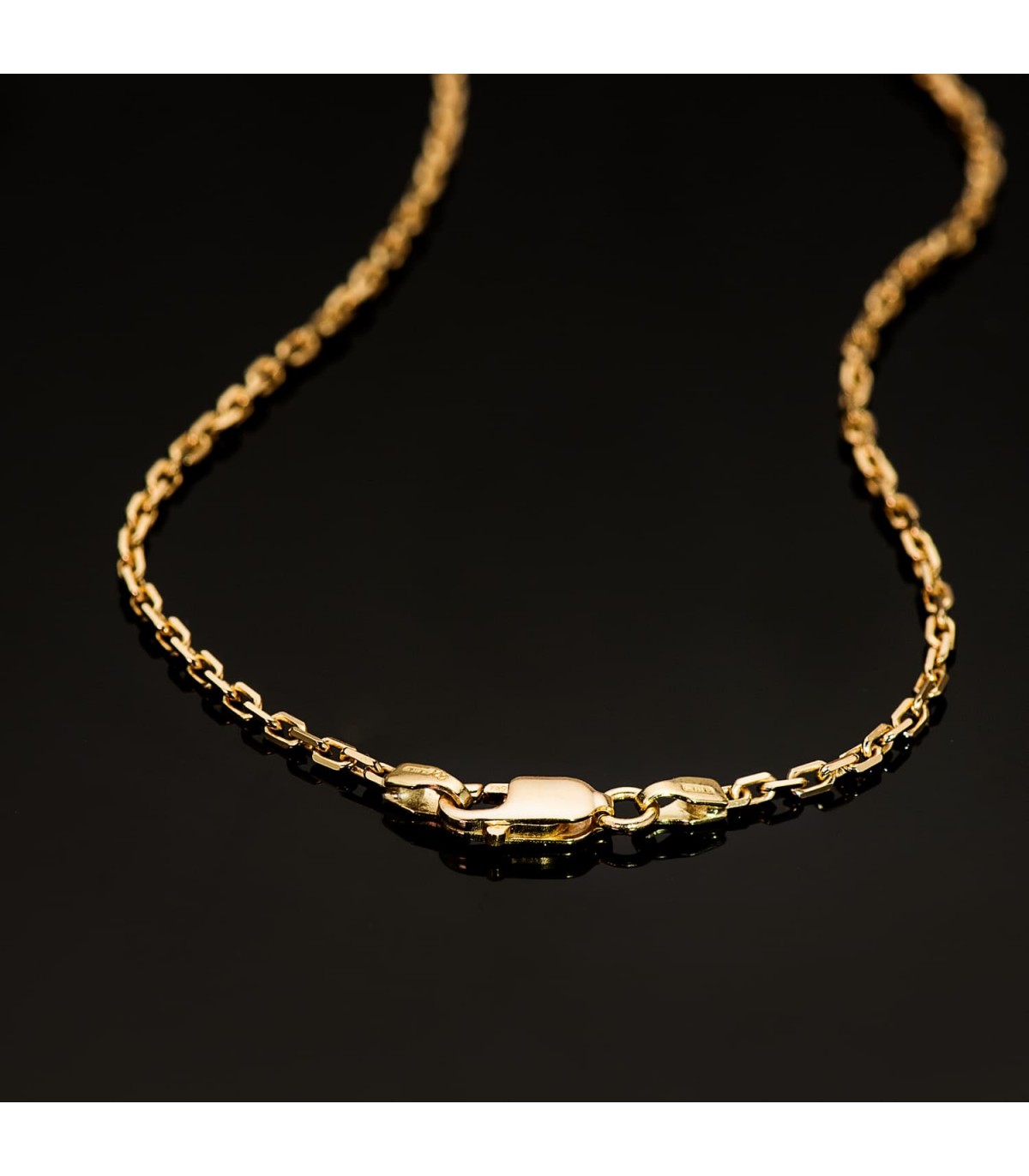 Cadena Forzada 1.9 mm Oro 18K 60 cm - cadenas de hombre