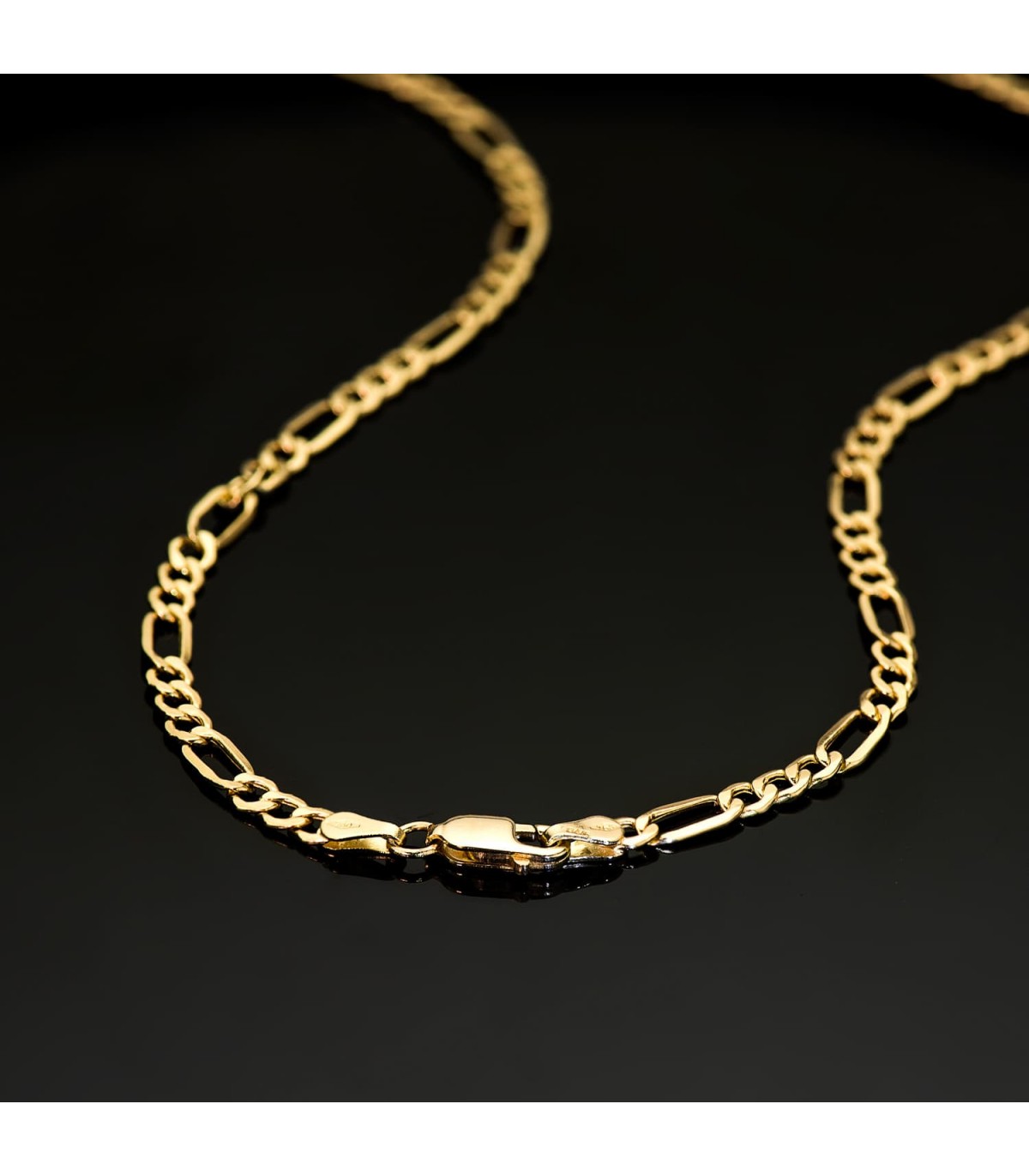 Chaîne Figaro Or Jaune 18K 3.5 mm 50cm