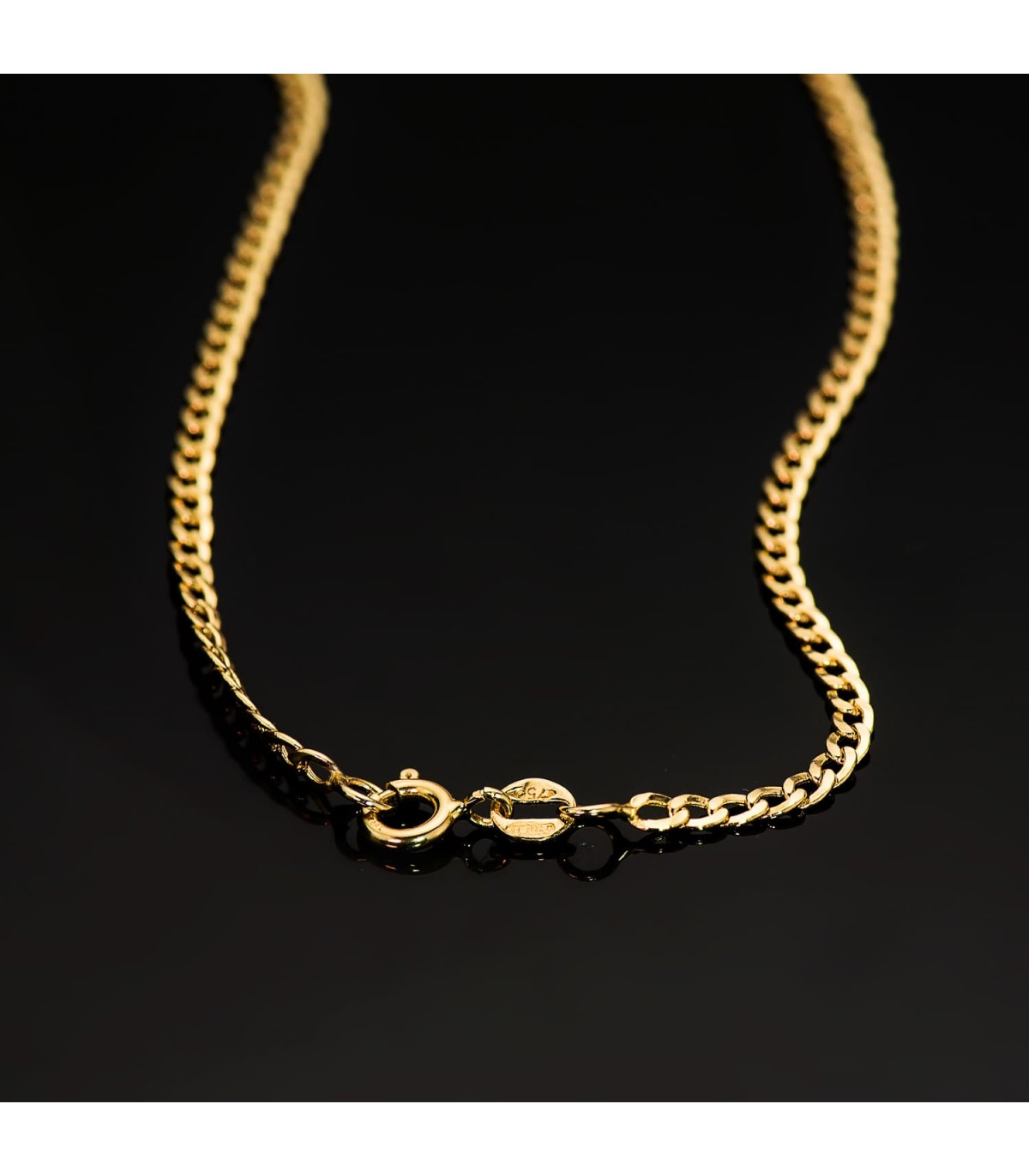 Cadena de hombre oro amarillo barbada
