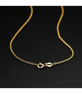 Cadena de oro amarillo para mujer - Cadena Rolo 1,5 mm 50 cm Oro 18K