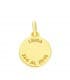 Pendentif Zodiaque Balance sculpté 18 Carats 13mm