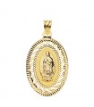 Guadalupe Mexique Or 18 K Entourée Oval 34 mm