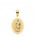 Medalla 18K V. Guadalupe México 21mm Oval Brillo - Colgante personalizado